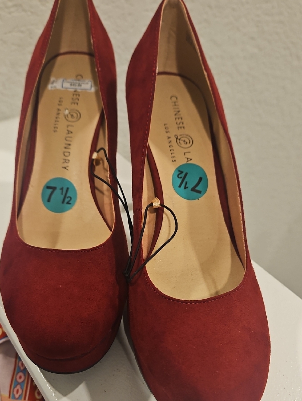 Chinese Laundry Red Suede Platform Pumps